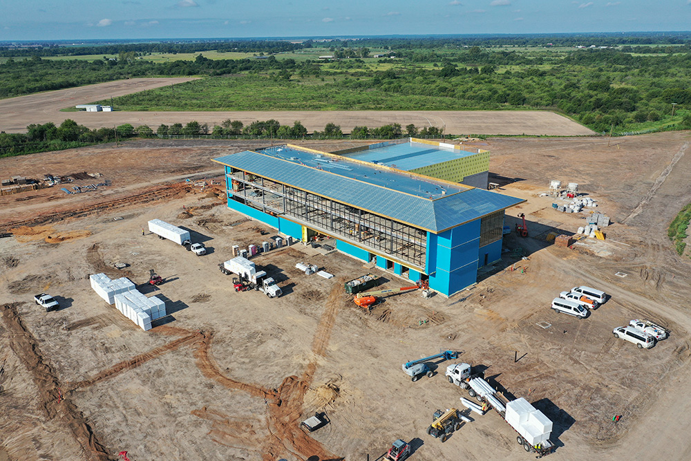 RIC-aug7-3.jpg construction progress aerial photo of the RIC building