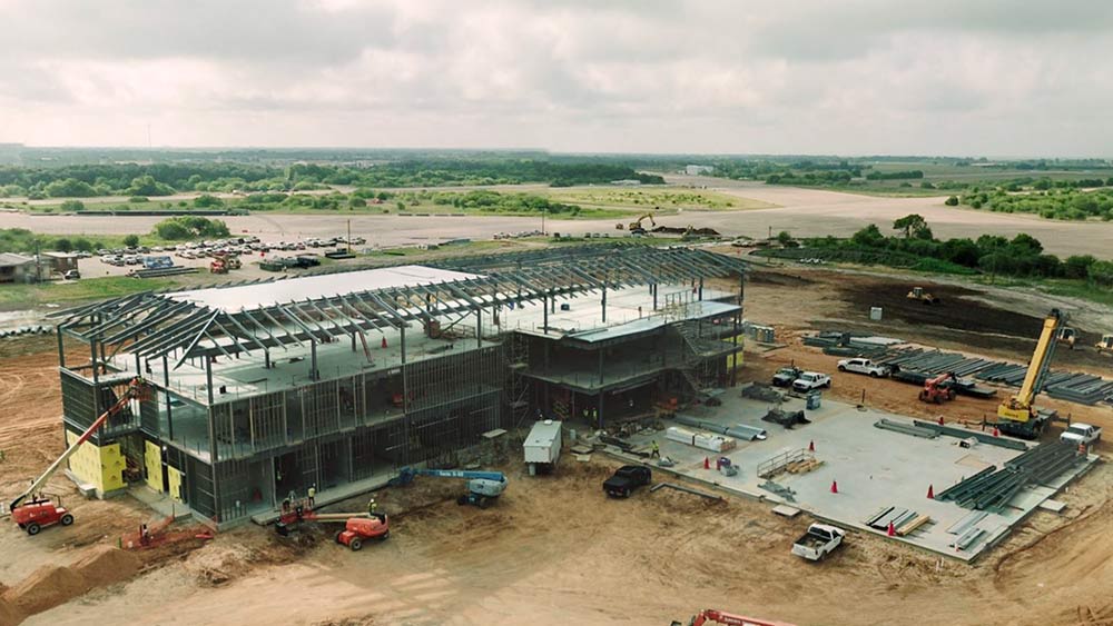 RIC-construction-progress-2 construction progress aerial photo of the RIC building with partially built structure