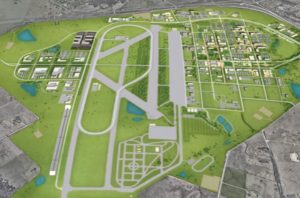 Map depicting around 2,000 acres of runways and grounds at the Innovation Proving Ground