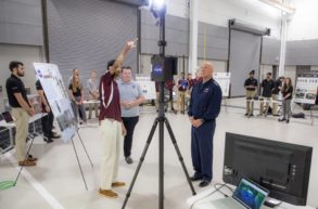 U.S. Space Force Chief of Space Operations Gen. Raymond meets with students at the Research Integration Center on the Texas A&M RELLIS campus.