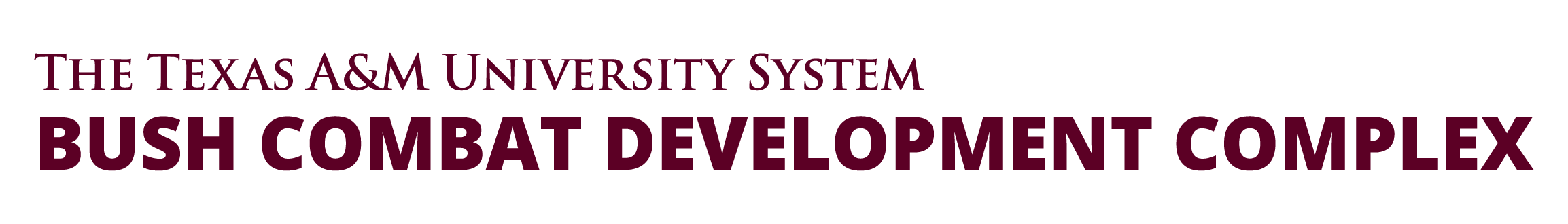 Bush Combat Development Center of the Texas A&M University System text logo